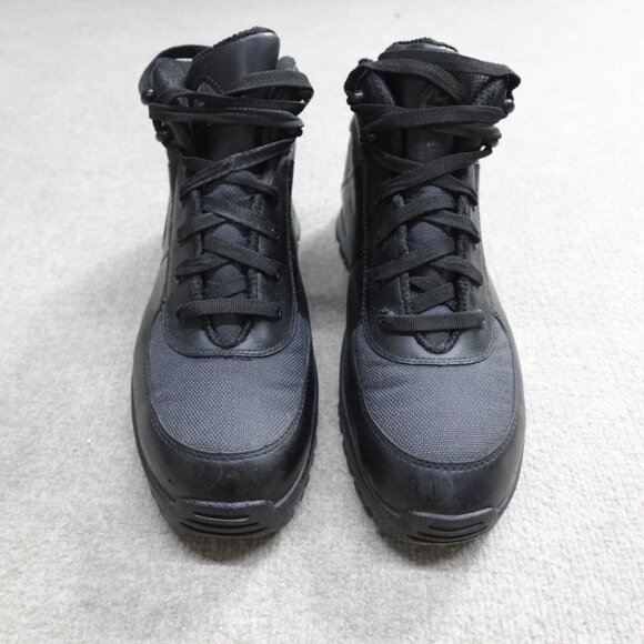 Vintage Nike ACG Sneakers 12 Black Leather Speed Hooks 2003 - Picture 2 of 8